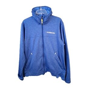 Karbon Jacket Men's Size Large Royal Blue Hooded Full Zip Fleece Hoodie
